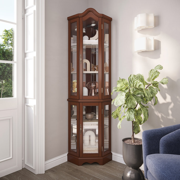 Winston Porter Agaran Curio Cabinet 21.5 W Accent China Cabinet Reviews Wayfair